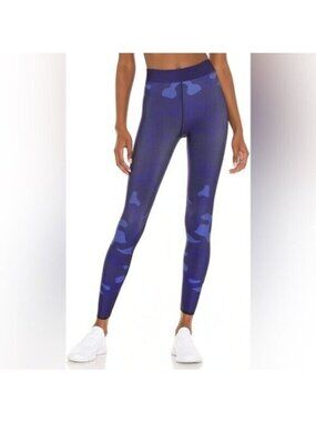 Ultracore Camo Blue Leggings Athletic Stretch High Rise Workout Running Crop